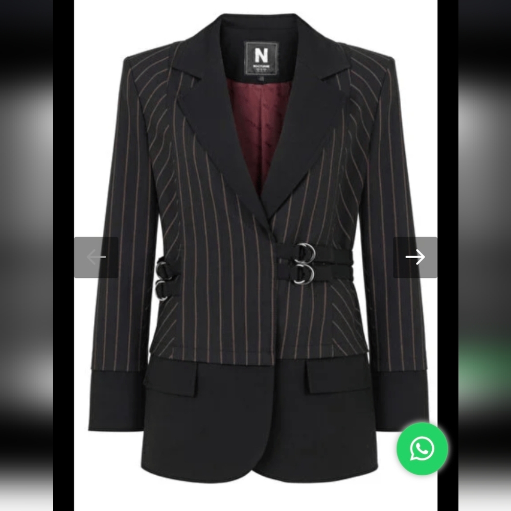 Black Pinstripe Women's Blazer